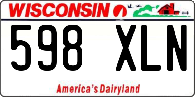 WI license plate 598XLN