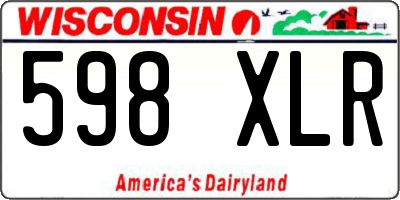 WI license plate 598XLR