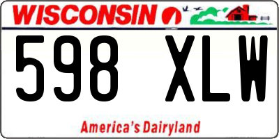 WI license plate 598XLW