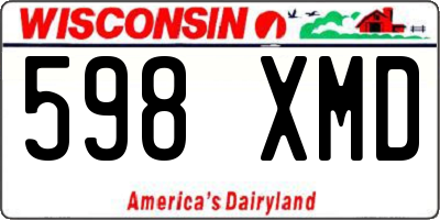 WI license plate 598XMD