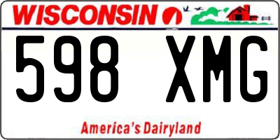 WI license plate 598XMG