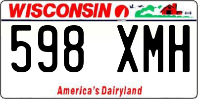 WI license plate 598XMH