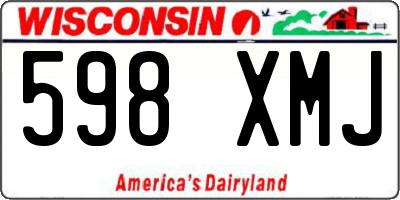 WI license plate 598XMJ