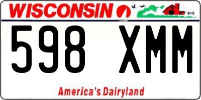 WI license plate 598XMM