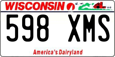 WI license plate 598XMS