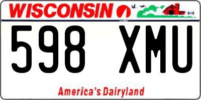WI license plate 598XMU