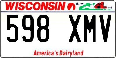 WI license plate 598XMV
