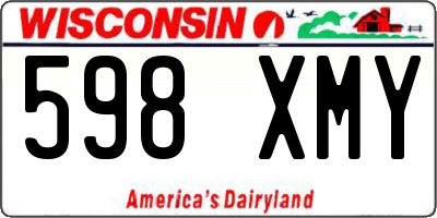 WI license plate 598XMY