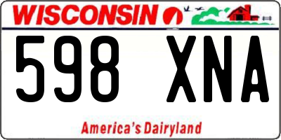 WI license plate 598XNA