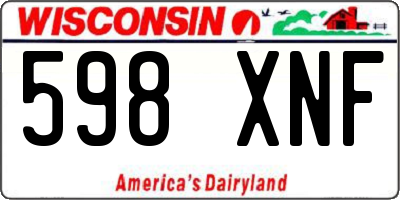 WI license plate 598XNF