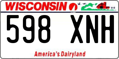 WI license plate 598XNH