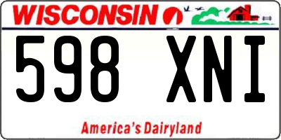WI license plate 598XNI
