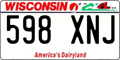 WI license plate 598XNJ