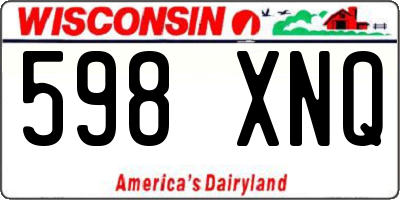 WI license plate 598XNQ
