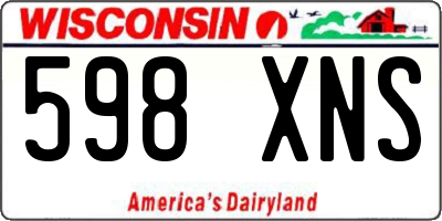 WI license plate 598XNS