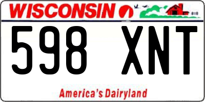WI license plate 598XNT