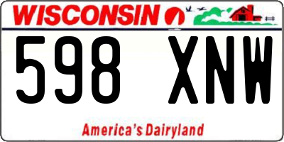 WI license plate 598XNW
