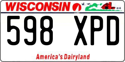 WI license plate 598XPD