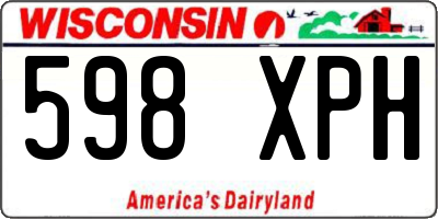 WI license plate 598XPH
