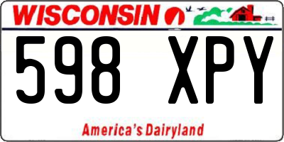 WI license plate 598XPY