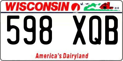 WI license plate 598XQB