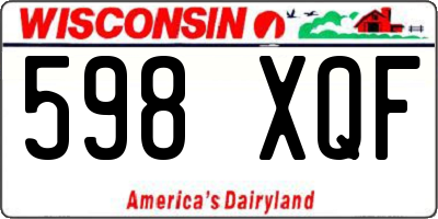 WI license plate 598XQF