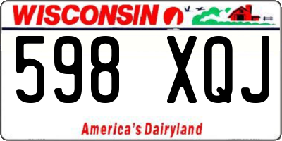 WI license plate 598XQJ