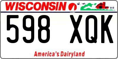 WI license plate 598XQK