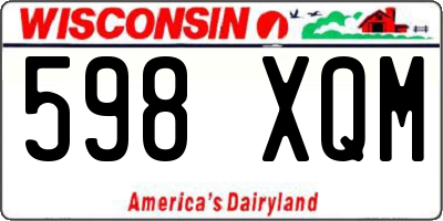 WI license plate 598XQM