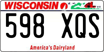 WI license plate 598XQS