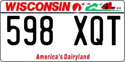 WI license plate 598XQT