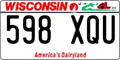 WI license plate 598XQU
