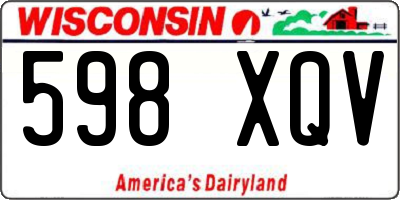 WI license plate 598XQV