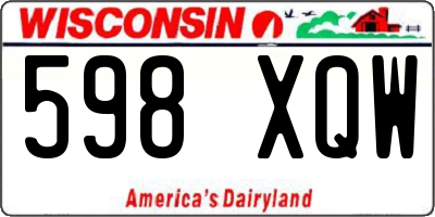 WI license plate 598XQW