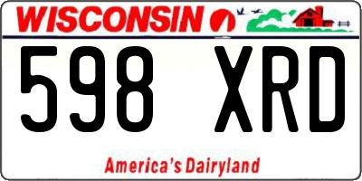 WI license plate 598XRD