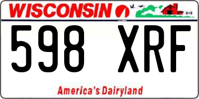 WI license plate 598XRF