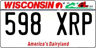WI license plate 598XRP