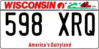 WI license plate 598XRQ