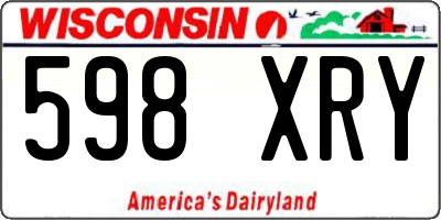 WI license plate 598XRY