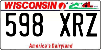 WI license plate 598XRZ
