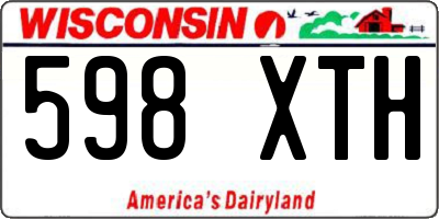 WI license plate 598XTH