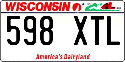 WI license plate 598XTL