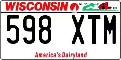 WI license plate 598XTM