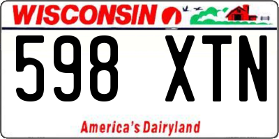 WI license plate 598XTN