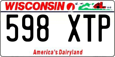 WI license plate 598XTP