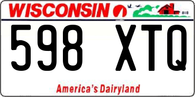 WI license plate 598XTQ