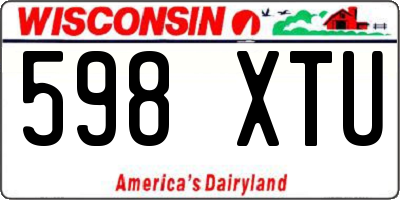 WI license plate 598XTU