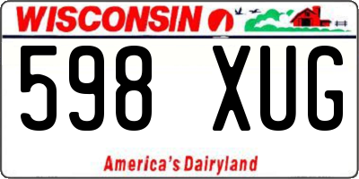 WI license plate 598XUG