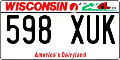WI license plate 598XUK