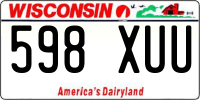 WI license plate 598XUU
